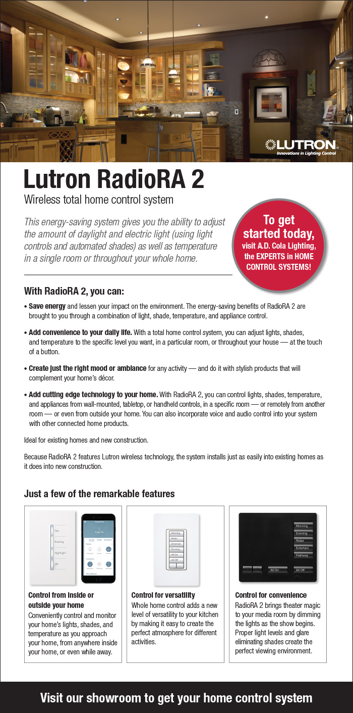 Lutron RadioRa Wireless Home System Lutron RadioRa Wireless Home System